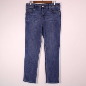 Lincoln Jeans Womens 14‎ Blue Elastic Waistband Stretch Denim Fits34x30.25
